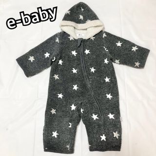 e-baby - e-baby 星柄　ジャンプスーツ　 ボア　フリース ロンパース　防寒