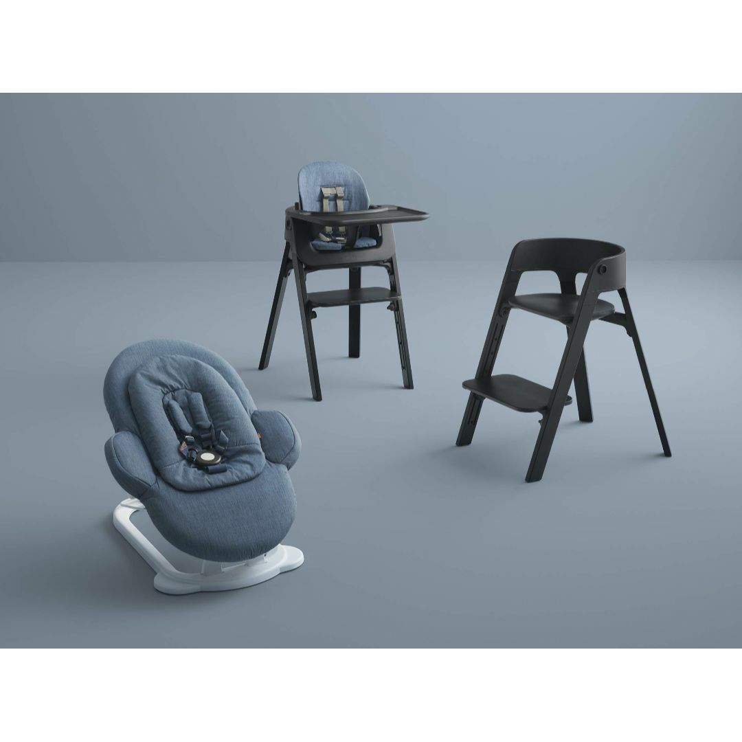 色: ブラック】Stokke ストッケ ベビーチェア ハイチェア 付属品 ステ