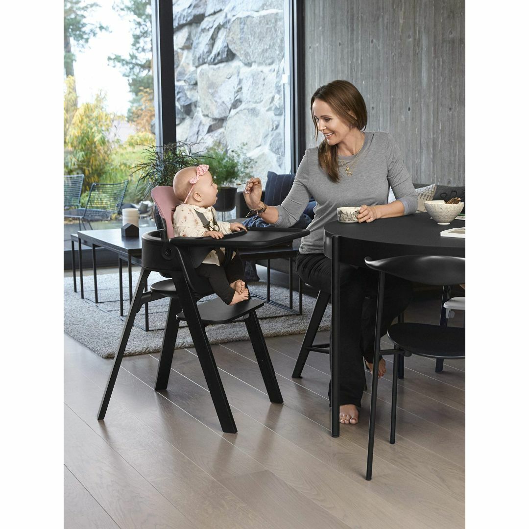 色: ブラック】Stokke ストッケ ベビーチェア ハイチェア 付属品 ステ