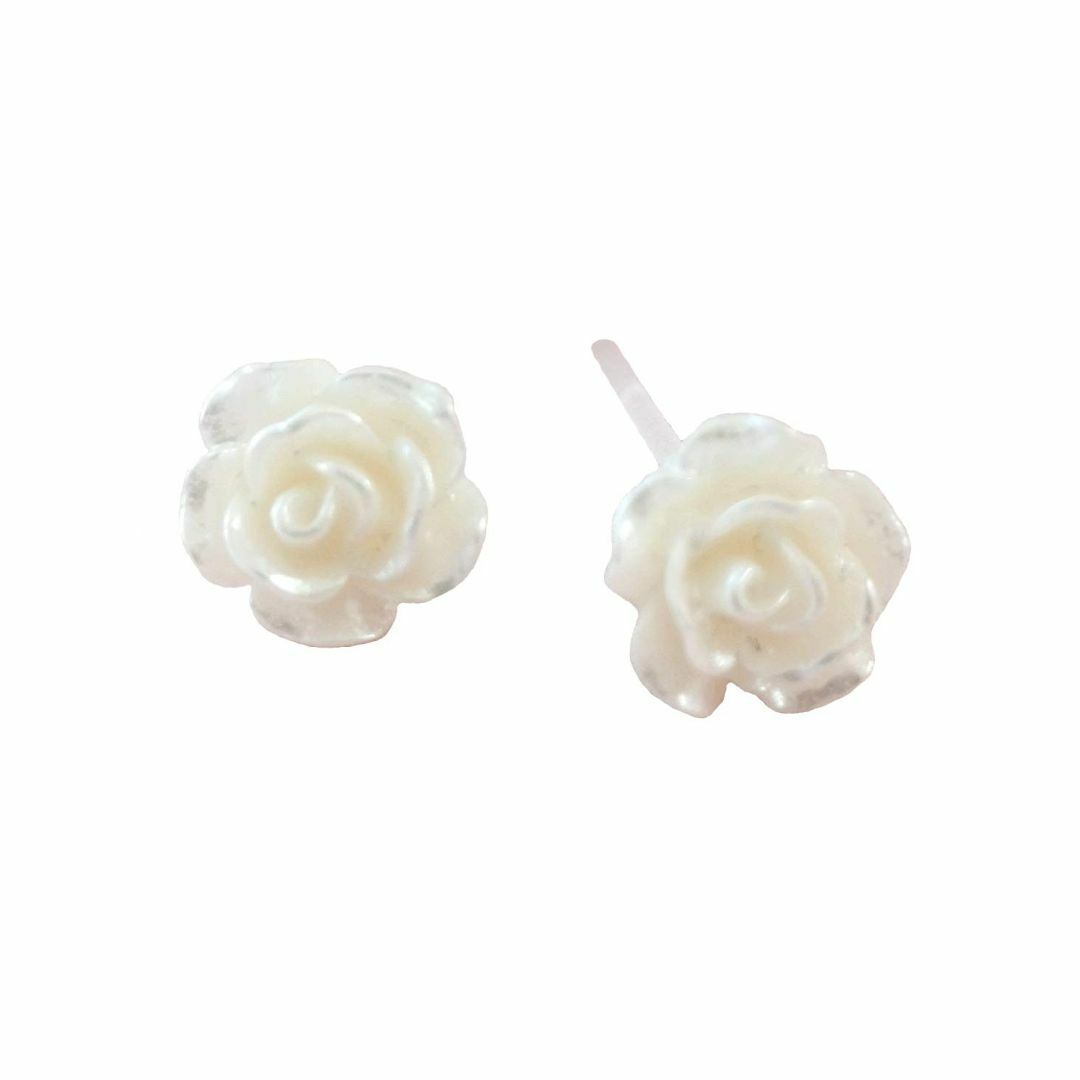 ピアスK18深海サンゴ 薔薇ピアス☆新品☆かわいい