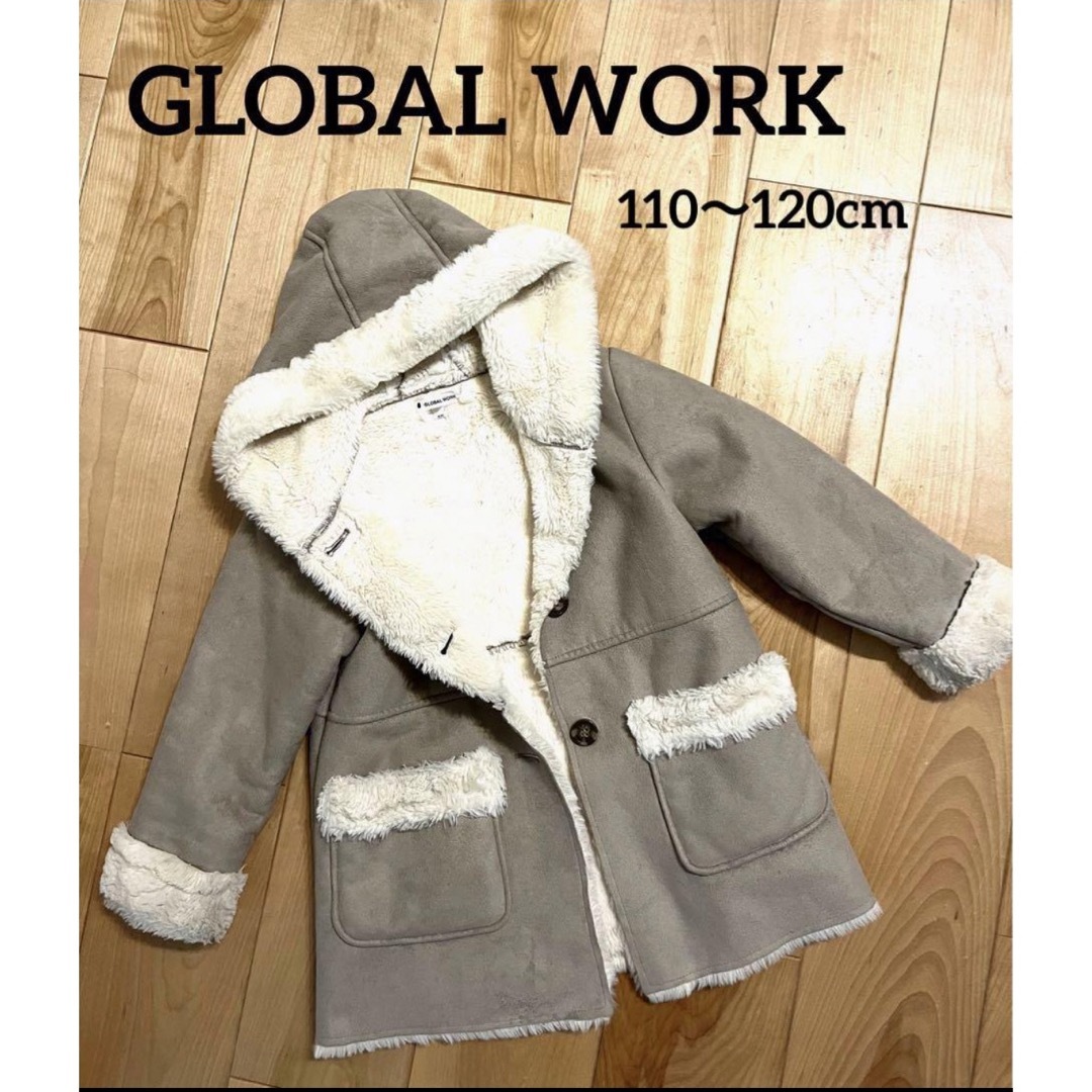 GLOBAL WORK(グローバルワーク)のグローバルワーク✰ムートンコートL(110〜120cm) キッズ/ベビー/マタニティのキッズ服女の子用(90cm~)(コート)の商品写真