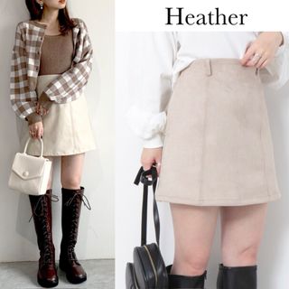 ヘザー(heather)のヘザー スエード 台形 ミニ スカート(ミニスカート)