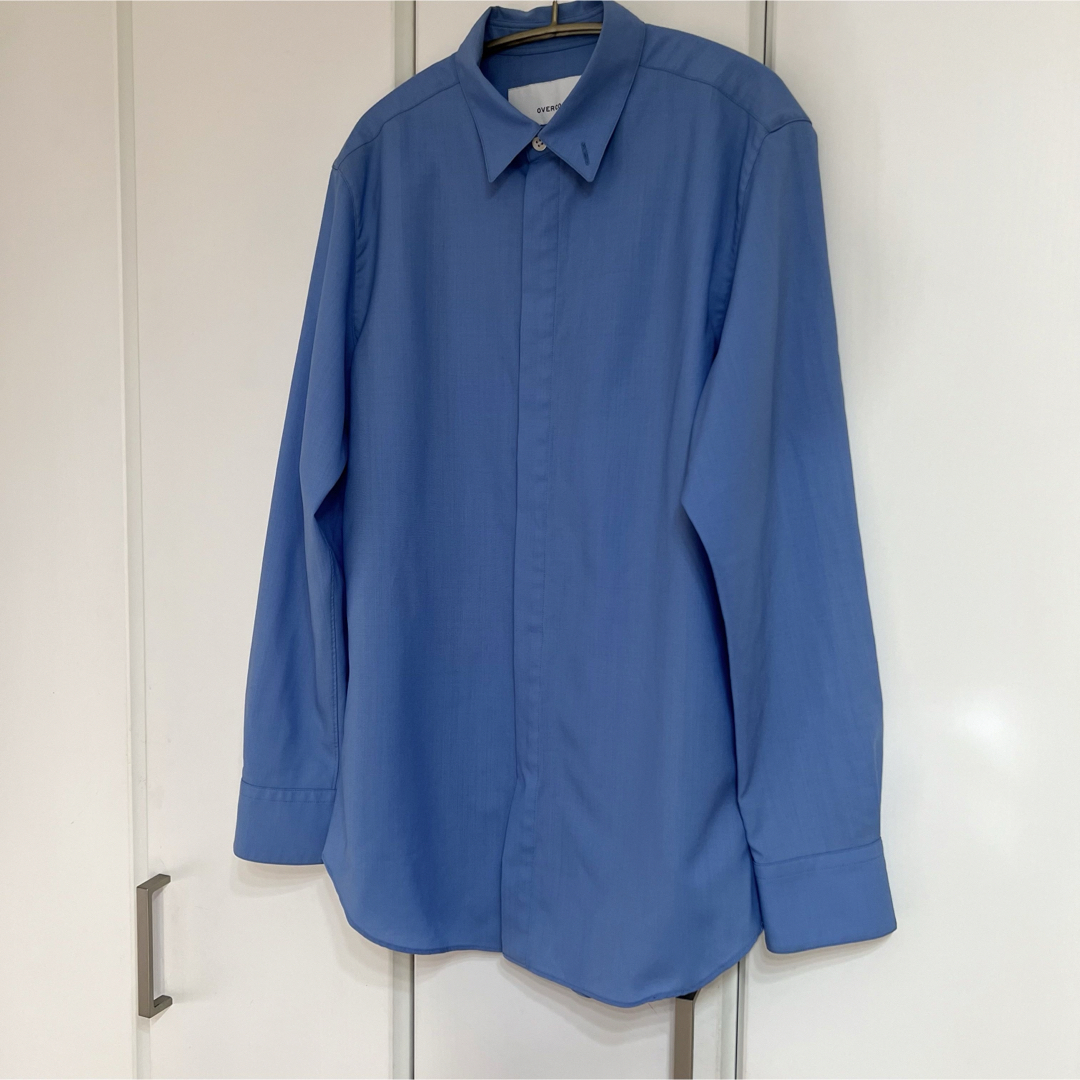 overcoat Wool Shirt ブルー約42cm身幅