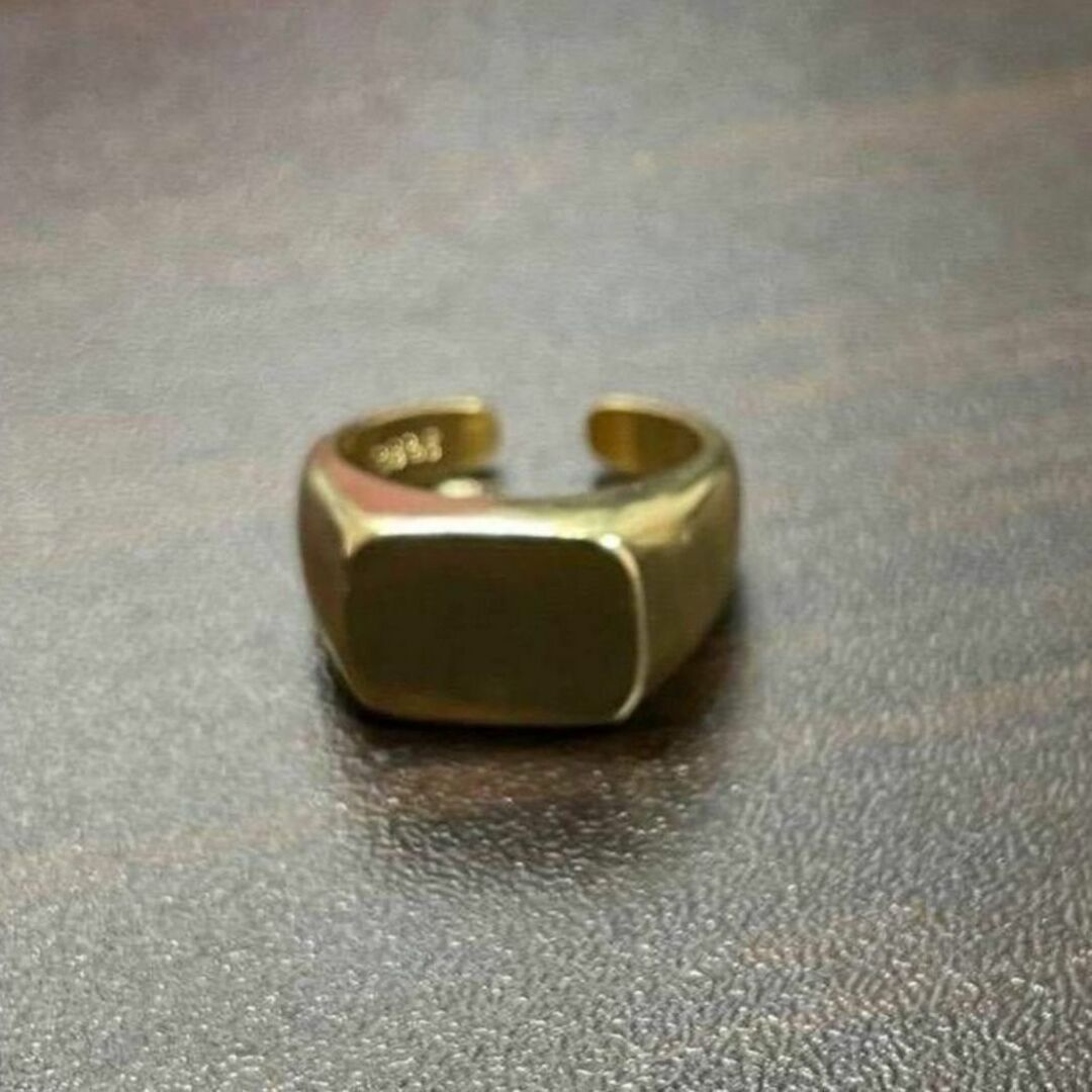 【SALE】リング　メンズ　ゴールド　シルバー925 金色 指輪　17号 レディースのアクセサリー(リング(指輪))の商品写真