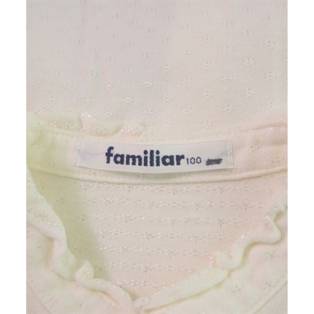 familiar(ファミリア)のfamiliar ファミリア Tシャツ・カットソー 100 白 【古着】【中古】 キッズ/ベビー/マタニティのキッズ服女の子用(90cm~)(Tシャツ/カットソー)の商品写真