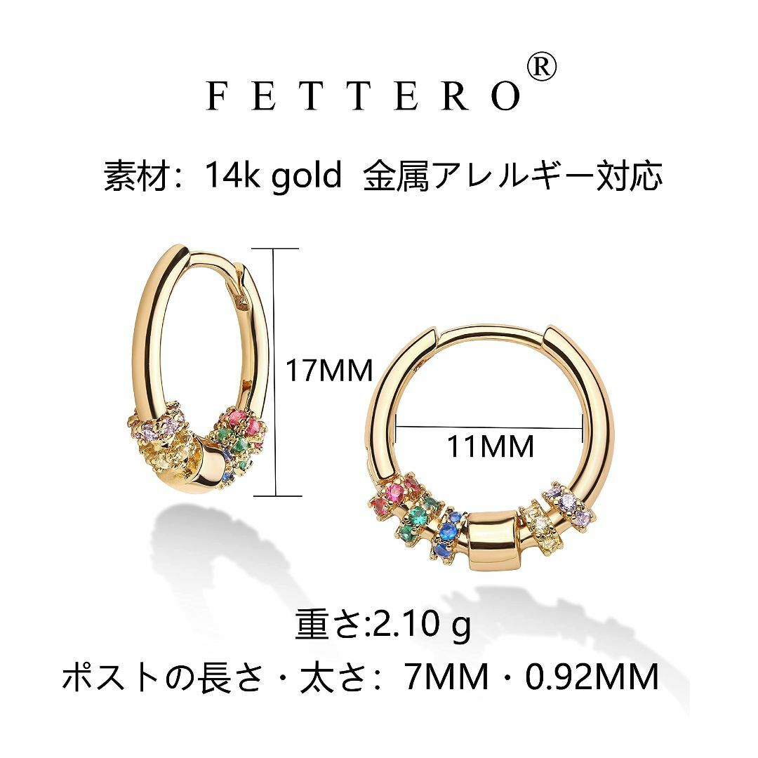 Fettero ピアス レディース リングピアス フープピアス アレルギーフリー その他のその他(その他)の商品写真