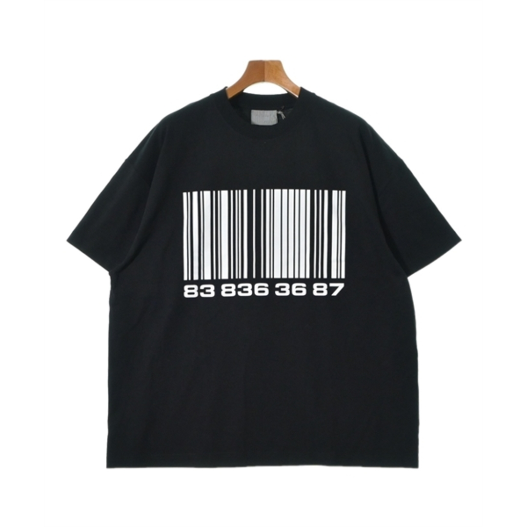 VTMNTS ブイティーエムエヌティーエス Tシャツ・カットソー XL 黒なし透け感