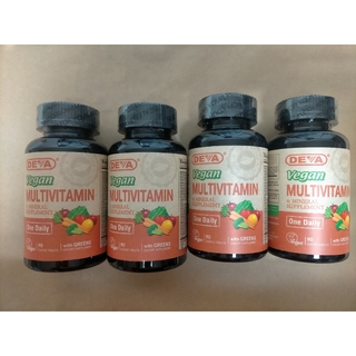 Deva ディーバ　ビーガンマルチビタミン＆ミネラルサプリメント　90日分×4個(ビタミン)