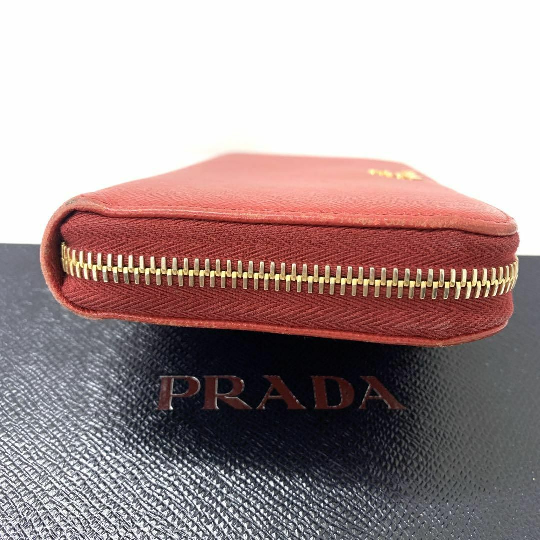 PRADA(プラダ)のPRADA プラダ ラウンドファスナー ジップウォレット 長財布レッド YL2 レディースのファッション小物(財布)の商品写真