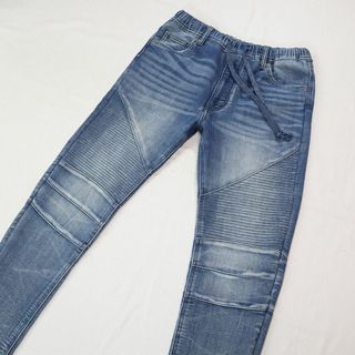 アズールバイマウジー(AZUL by moussy)のアズールバイマウジー スウェットストレッチジーンズ バイカー ダメージ加工 S(デニム/ジーンズ)