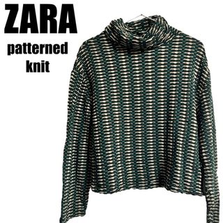 ザラ(ZARA)のZARA ザラ　柄　トップス　タートル　プルオーバー　カットソー(カットソー(長袖/七分))