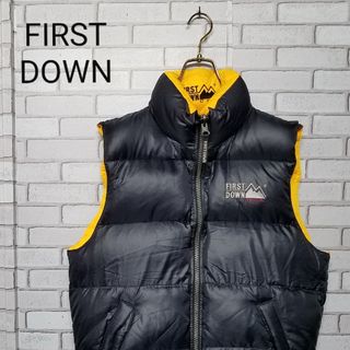 ファーストダウン(FIRST DOWN)の【FIRSTDOWN】ファーストダウン　リバーシブルダウンベスト　肉厚　90s(ダウンジャケット)