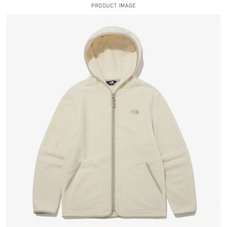 ザノースフェイス(THE NORTH FACE)のthe north face オフホワイト　ジップアップ　もこもこパーカー(ブルゾン)