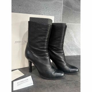 ジミーチュウ(JIMMY CHOO)のJIMMY CHOO ジミーチュウ ブーツ 37 23.5 ヒール ショート(ブーツ)