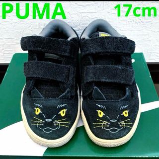 プーマ(PUMA)の美品　PUMA 黒猫スニーカー　17cm  プーマ(スニーカー)