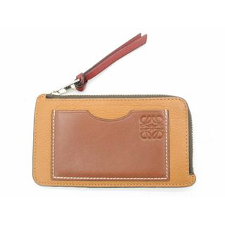 ロエベ(LOEWE)の【新入荷】◇LOEWE/ロエベ◇カードケース/062010/コインケース/カードホルダー/パスケース/L字ファスナー/フラグメントケース/小物 ブラウン/茶 レディース メンズ ユニセックス【中古】春夏秋冬 511132(名刺入れ/定期入れ)