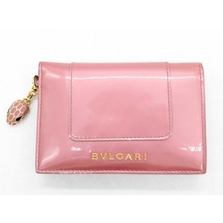 ブルガリ(BVLGARI)の【新入荷】◇BVLGARI/ブルガリ◇セルペンティフォーエバー/カードホルダー/カードケース/名刺入れ/定期入れ/パスケース/エナメル/パテントカーフスキン/小物 ピンク レディース【中古】春夏秋冬 411132(名刺入れ/定期入れ)