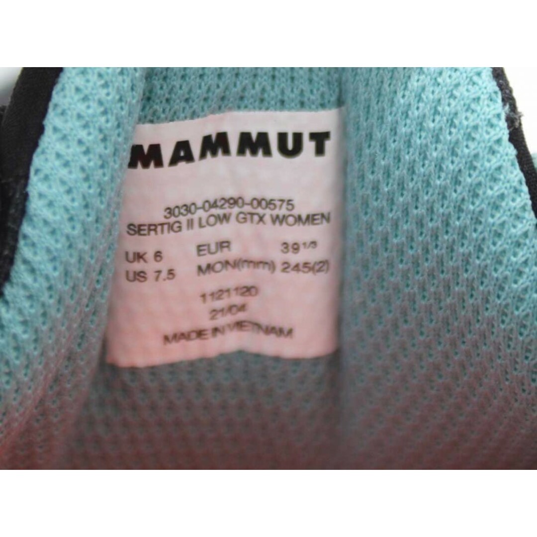 Mammut(マムート)の♪MAMMUT/マムート♪sertig 2 Low GTX/アウトドアシューズ/スニーカー/シューズ/靴 ブラック/黒 レディース 24.5cm【中古】春夏秋冬 020132 レディースの靴/シューズ(スニーカー)の商品写真