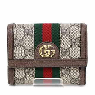 グッチ(Gucci)のグッチ オフィディア GG コンパクトウォレット GGスプリーム ウェブストライプ ダブルＧ 三つ折り財布 未使用品(財布)