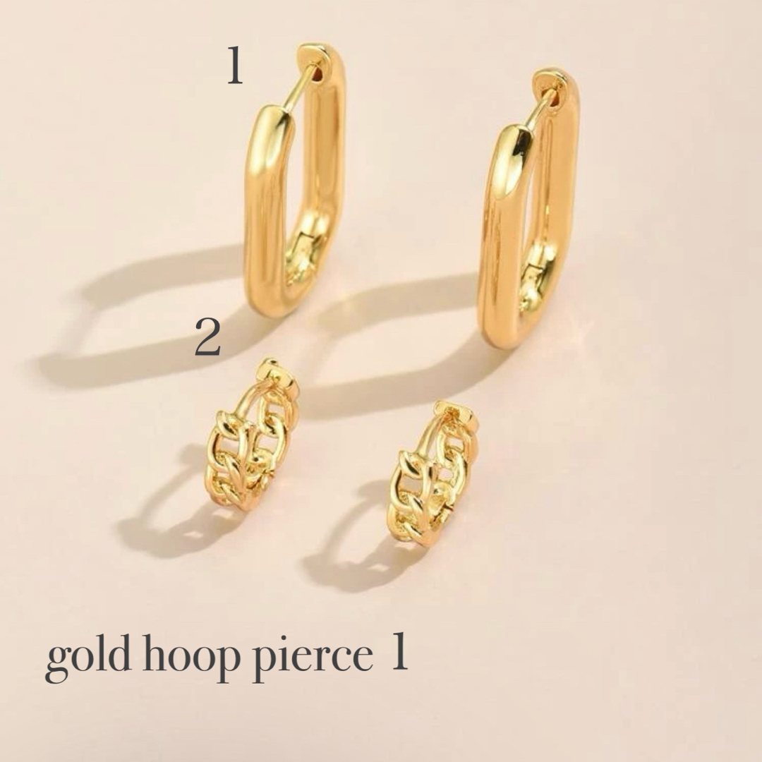 gold hoop pierce1 レディースのアクセサリー(ピアス)の商品写真