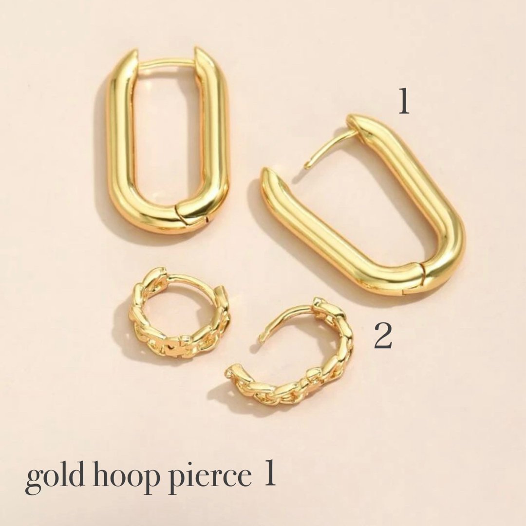 gold hoop pierce1 レディースのアクセサリー(ピアス)の商品写真