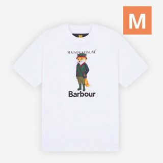 メゾンキツネ(MAISON KITSUNE')のメゾン キツネ X BARBOUR ビューフォート フォックス Tシャツ M(Tシャツ/カットソー(半袖/袖なし))