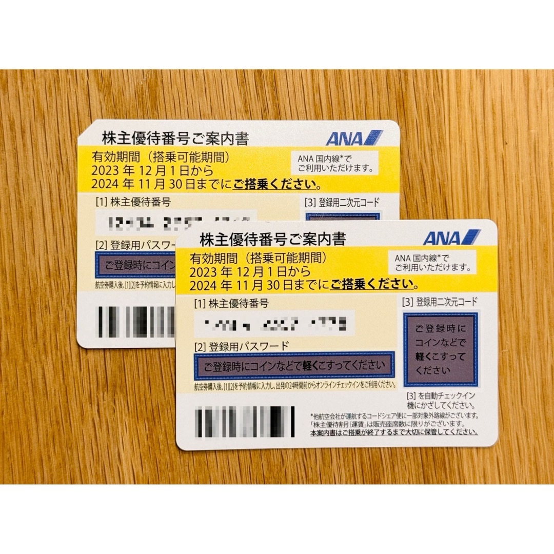 ANA(全日本空輸)(エーエヌエー(ゼンニッポンクウユ))の【最安値！】 ANA 全日空 株主優待券 割引券 2枚 その他のその他(その他)の商品写真