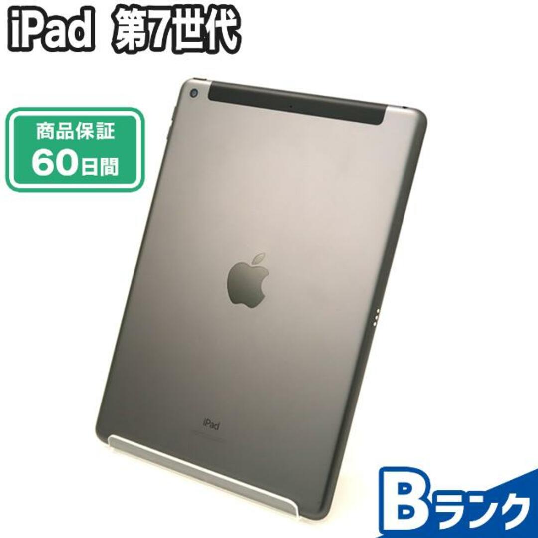 SIMロック解除済み iPad 第7世代 32GB Wi-Fi+Cellular Bランク 本体【ReYuuストア】 スペースグレイ9425古物営業許可