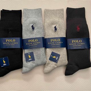 ポロラルフローレン(POLO RALPH LAUREN)の新品未使用タグ付きPORO RALPH LAURENメンズソックス4足セット(ソックス)