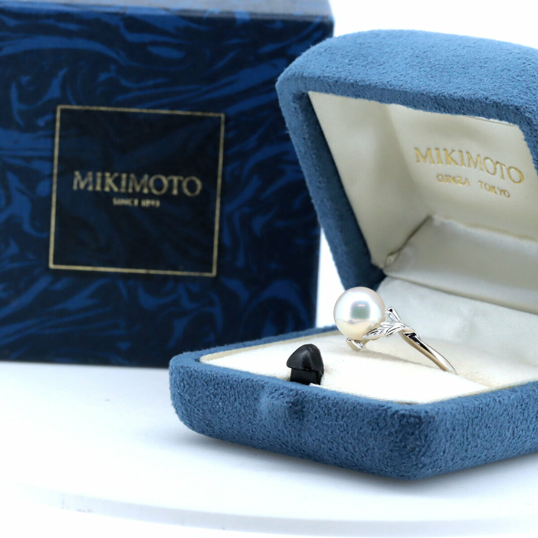MIKIMOTO(ミキモト)の目立った傷や汚れなし ミキモト パール リング 指輪 8.5ミリ 12号 K18WG(18金 ホワイトゴールド) レディースのアクセサリー(リング(指輪))の商品写真