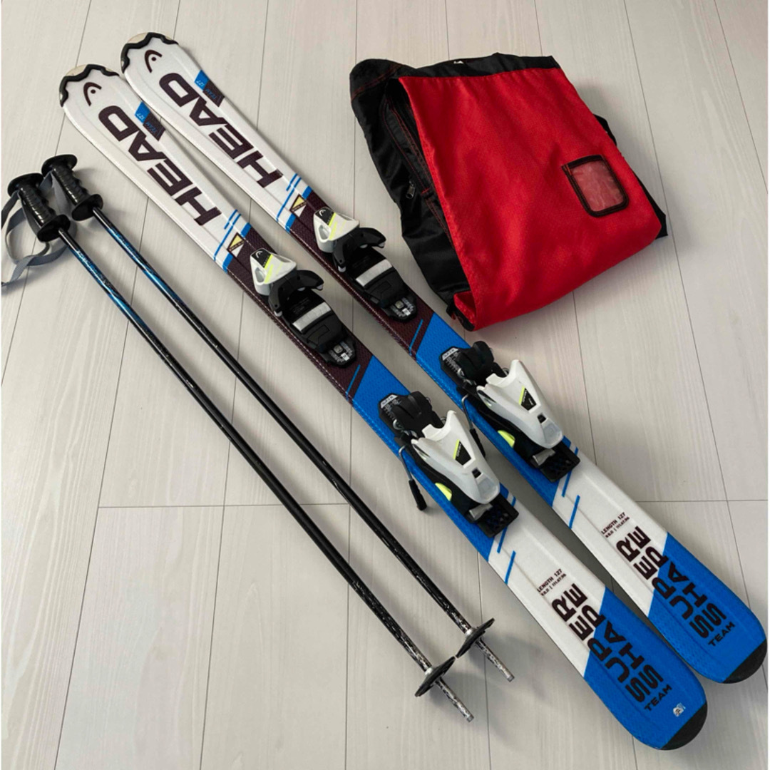 HEAD　スキー　127cm　ジュニア　　　　ストック　スキー袋 | フリマアプリ ラクマ