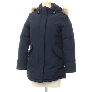 ウールリッチ(WOOLRICH)の【中古】ウールリッチ WOOLRICH ポリエステルナイロン ファーダウンコート ダークネイビー【サイズEU12（JP7号相当）】【レディース】(ダウンジャケット)