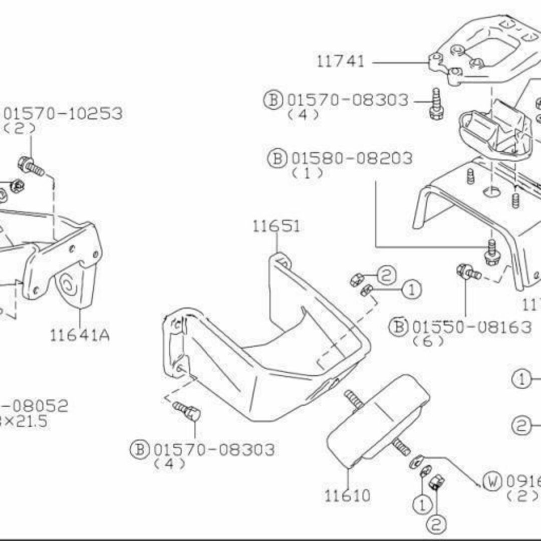 スズキ(スズキ)のスズキ  カプチーノ エンジンマウント フロント リア ディファレンシャル 自動車/バイクの自動車(車種別パーツ)の商品写真