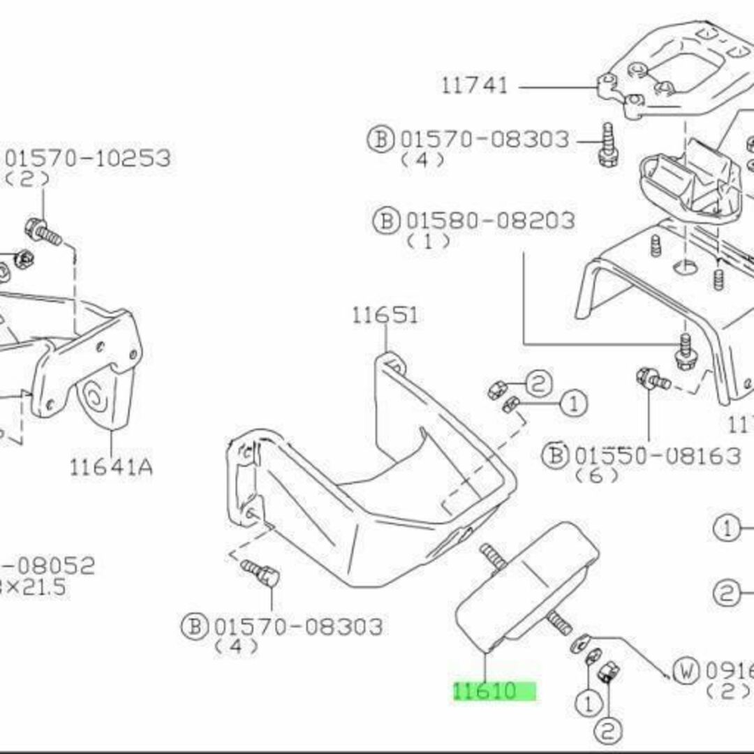 スズキ 純正 未使用品 カプチーノ マウント ディファレンシャル リヤ