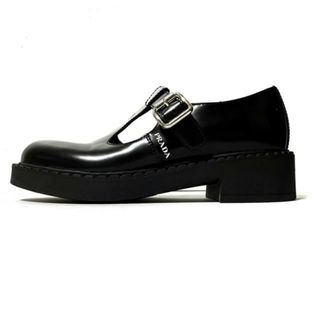 プラダ(PRADA)のプラダ ローファー 36 レディース - 黒(ローファー/革靴)