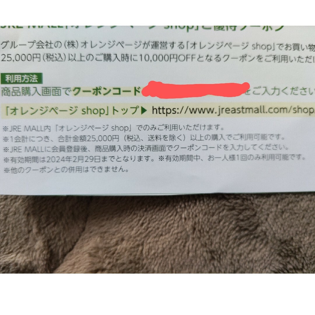 JR東日本 株主優待④ オレンジページ チケットの優待券/割引券(その他)の商品写真