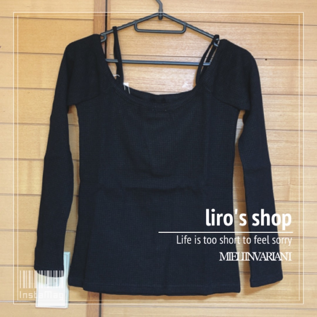 rienda(リエンダ)のMIELI INVARIANT♡ Bold slit tops レディースのトップス(カットソー(長袖/七分))の商品写真