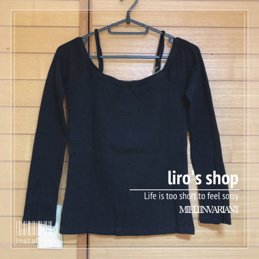 rienda(リエンダ)のMIELI INVARIANT♡ Bold slit tops レディースのトップス(カットソー(長袖/七分))の商品写真