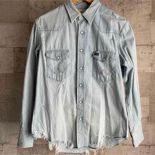 ラングラー(Wrangler)のWrangler ラングラー ダメージ デニムウェスタンシャツ M(シャツ)