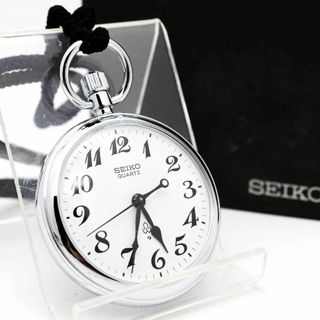 セイコー(SEIKO)の《美品》SEIKO 懐中時計 シルバー クォーツ 昭和59年 希少 r(その他)