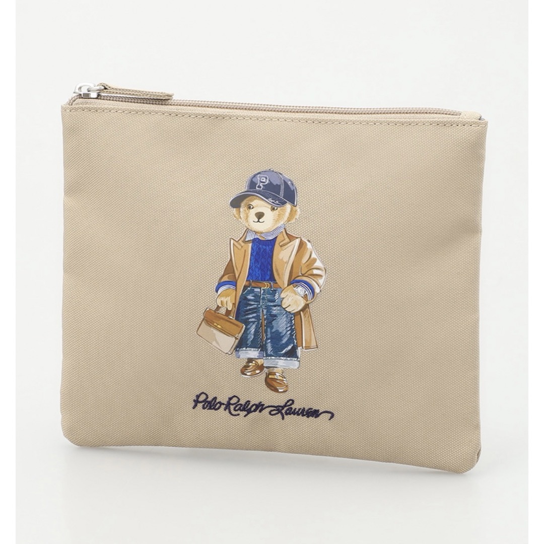 POLO RALPH LAUREN(ポロラルフローレン)の新商品　ラルフローレン　ポロベア　エコバッグ　ベージュ　ポーチ付 レディースのバッグ(トートバッグ)の商品写真