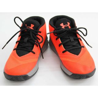 アンダーアーマー(UNDER ARMOUR)の◇アンダーアーマー/UNDER ARMOUR◇16cm バスケットボールシューズ/靴 オレンジ×グレー【中古】子供 キッズ kids 男の子 春夏秋冬 900132(バスケットボール)