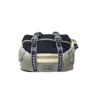 シャネル(CHANEL)のCHANEL シャネル スポーツライン ココマーク ボディバッグ 9番台 A27892 メッシュ グレー ネイビー 美品 中古 57625(ボディバッグ/ウエストポーチ)