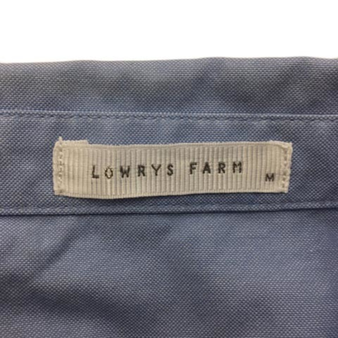 LOWRYS FARM(ローリーズファーム)のローリーズファーム シャツ ブラウス スタンダード 無地 長袖 M 水色 青 レディースのトップス(シャツ/ブラウス(長袖/七分))の商品写真