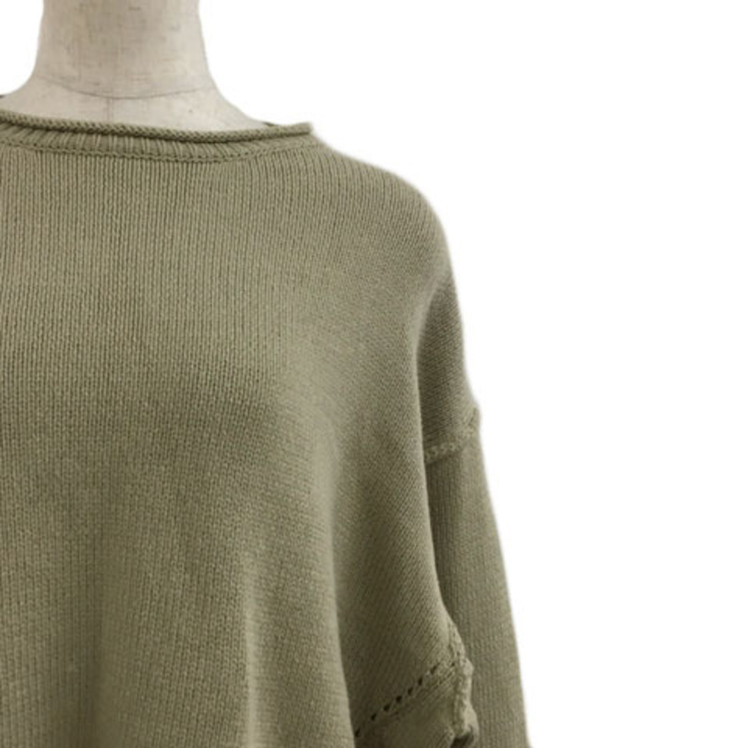 coen(コーエン)のコーエン セーター ニット プルオーバー 無地 長袖 FREE ベージュ 緑 レディースのトップス(ニット/セーター)の商品写真