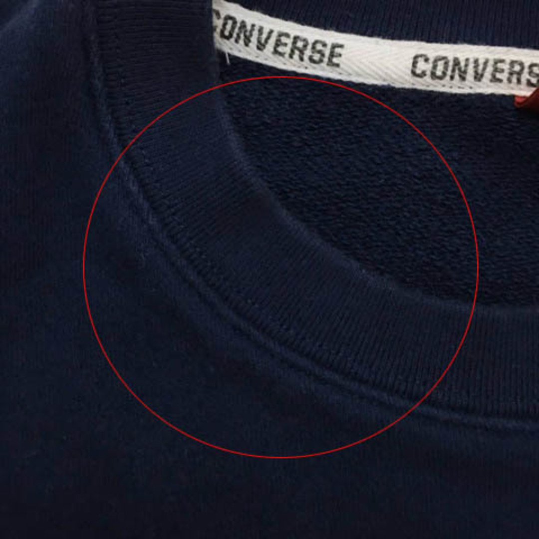 CONVERSE(コンバース)のコンバース トレーナー スウェット プルオーバー 刺繍 ロゴ 長袖 M 紺 赤 レディースのトップス(トレーナー/スウェット)の商品写真