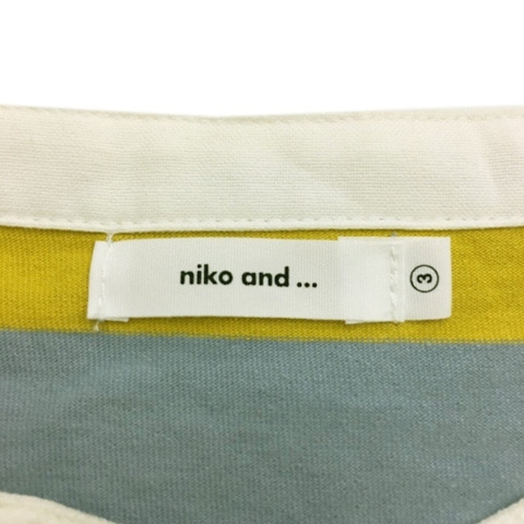 niko and...(ニコアンド)のニコアンド シャツ カットソー ラガー ボーダー 長袖 M 黄 グレー メンズのトップス(シャツ)の商品写真