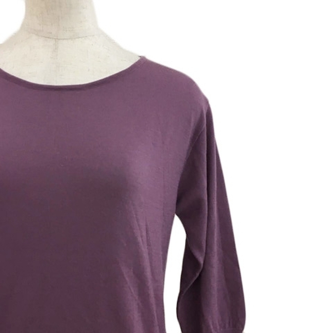 DES PRES(デプレ)のデプレ トゥモローランド セーター ニット 無地 ウール 七分袖 S 紫 レディースのトップス(ニット/セーター)の商品写真