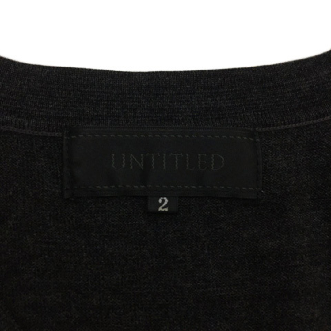 UNTITLED(アンタイトル)のアンタイトル セーター ニット ウール 無地 五分袖 2 グレー 黒 レディースのトップス(ニット/セーター)の商品写真