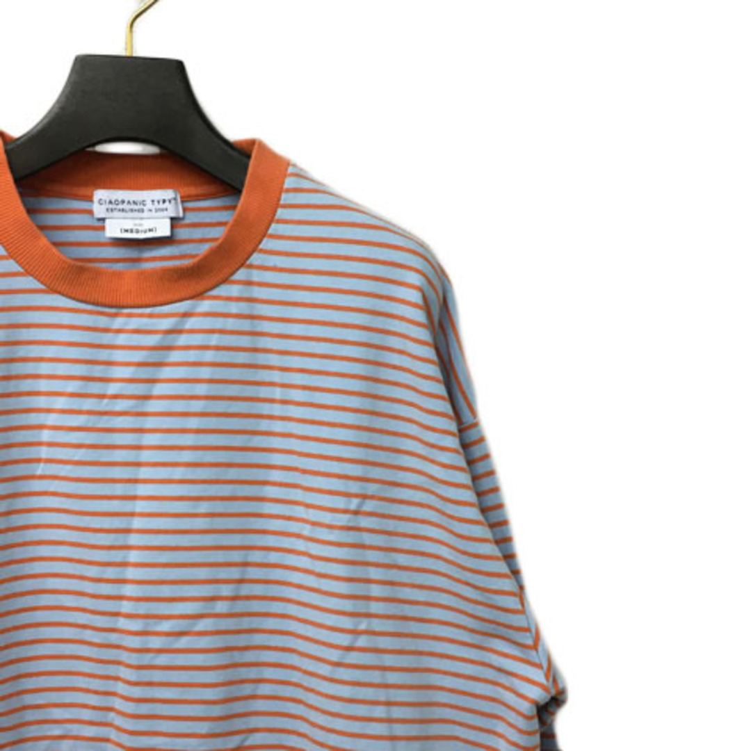CIAOPANIC TYPY(チャオパニックティピー)のチャオパニック ティピー Tシャツ ボーダー 長袖 MEDIUM 青 オレンジ メンズのトップス(Tシャツ/カットソー(七分/長袖))の商品写真